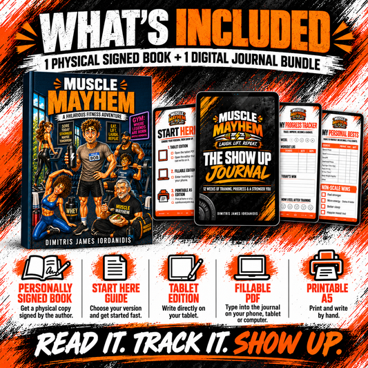 Muscle Mayhem - Signed Book + Show Up Journal Bundle