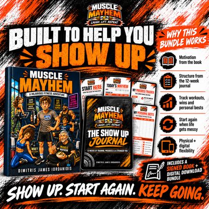 Muscle Mayhem - Signed Book + Show Up Journal Bundle