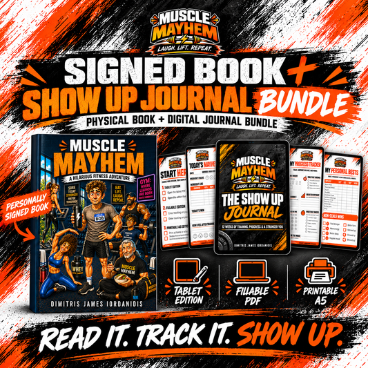 Muscle Mayhem - Signed Book + Show Up Journal Bundle