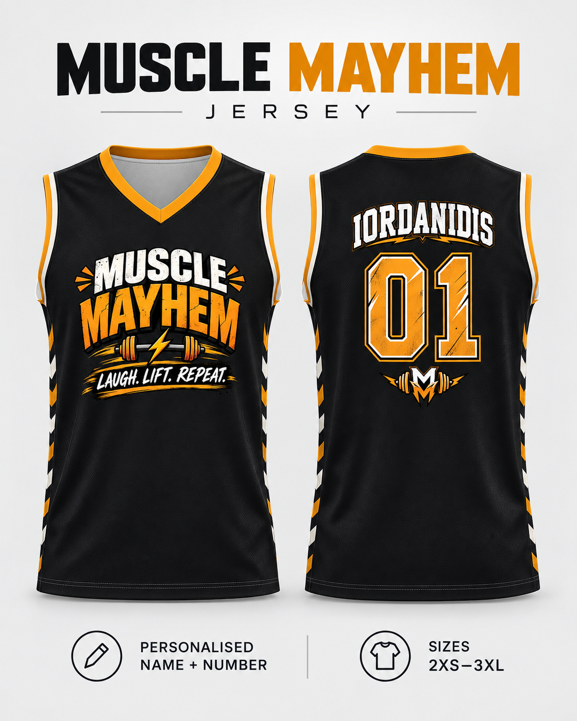 Muscle Mayhem Personalised Jersey - Unisex